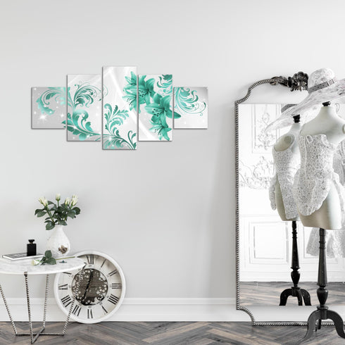 Wandbilder Wohnzimmer XXL Blumen Lilien Moderne Bild Abstrakt